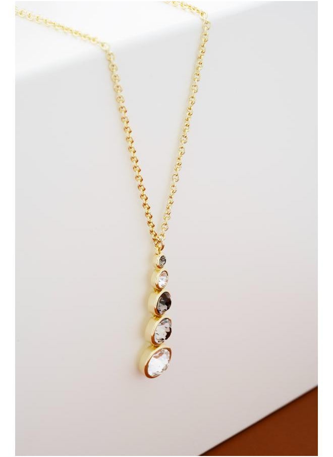 Karen Millen - Crystal Teardrop Pendant Necklace - Image 1