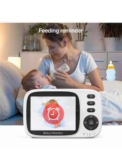 Ocean Video Baby Monitor with 1000ft Long Range, Auto Night Vision & Lullabies Playing, 3.2'' LCD Display, 2-Way Audio Talk, Temperature Sensor, Clock & Timer, Support 2X Zoom Amplification  - Image 5