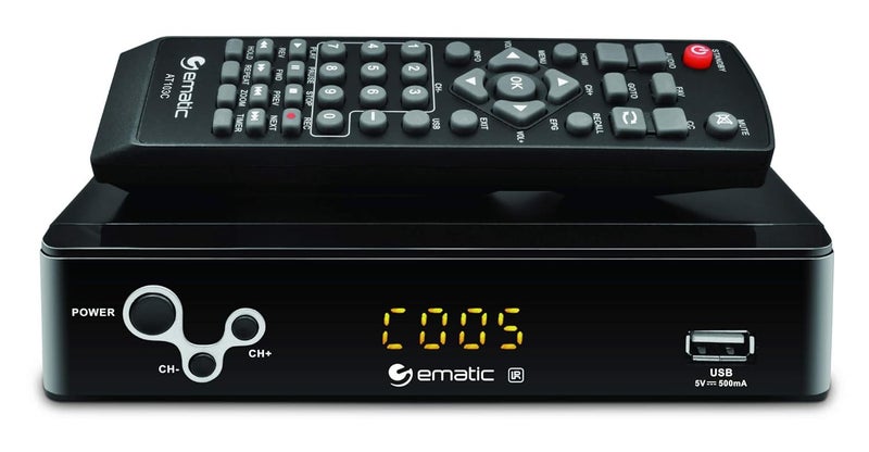 Ematic Digital Converter, Digital TV Converter Box with Recording, Playback, & Parental Controls, AT103B (Non-Retail Packaging) - Image 1