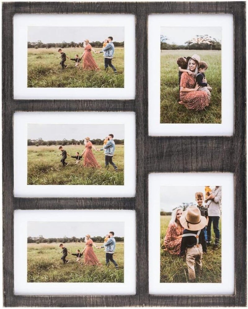 Great Lakes Memories Great Lakes Memories GLM 4x6 or 5x7 Collage Picture Frames for Wall Holds 5 Photos 5x7 Picture Frame Collage or 4x6 Picture Frame Collage Farmhouse Picture Frames Collage Wall Decor Black 