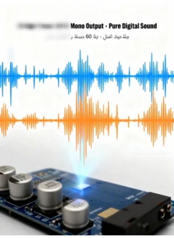 robotgcc TPA3118 PBTL Mono Digital Amplifier Board 1×60 W | Hi-Fi Class-D Audio Amplifier Module | DC 8-24 V Input | Low-Noise High-Efficiency Power Amplifier | Arduino ESP32 Raspberry Pi DIY Bluetooth Speaker | Hi-Fi Circuit | Texas Instruments Chip | Compatible with 4Ω 8Ω Speakers - Image 4