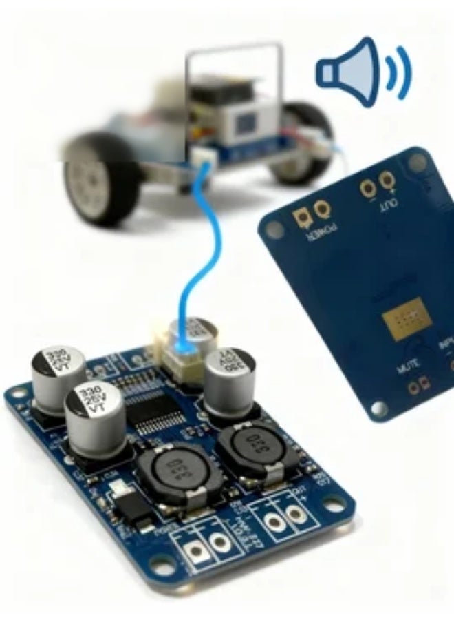 robotgcc TPA3118 PBTL Mono Digital Amplifier Board 1×60 W | Hi-Fi Class-D Audio Amplifier Module | DC 8-24 V Input | Low-Noise High-Efficiency Power Amplifier | Arduino ESP32 Raspberry Pi DIY Bluetooth Speaker | Hi-Fi Circuit | Texas Instruments Chip | Compatible with 4Ω 8Ω Speakers - Image 5
