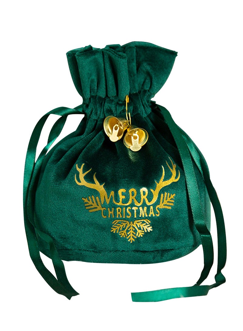 هايلاند حقيبة هدايا قماشية لعيد الميلاد المجيد باللون الأخضر - Image 1