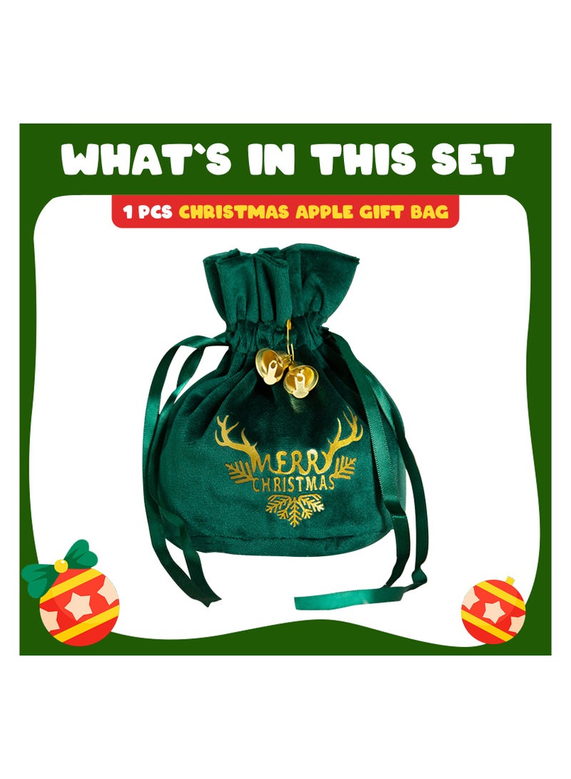 هايلاند حقيبة هدايا قماشية لعيد الميلاد المجيد باللون الأخضر - Image 2