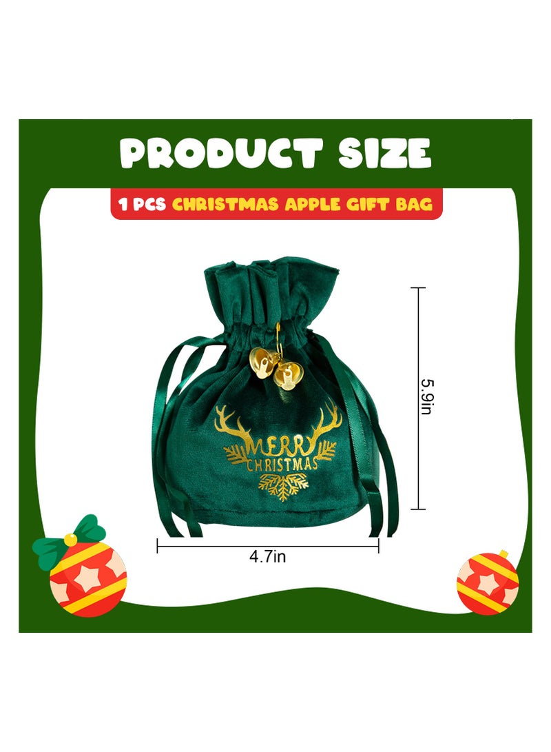 هايلاند حقيبة هدايا قماشية لعيد الميلاد المجيد باللون الأخضر - Image 3
