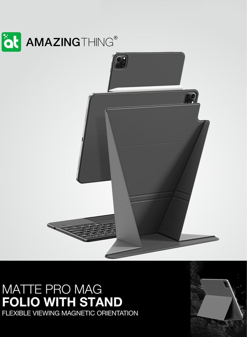 AMAZINGthing حافظة Amazing Thing Matte PRO MAG Folio مع حامل لجهاز iPad Air 11 M2 (2024) / iPad Air 10.9 / iPad Pro 11 - أسود - Image 2
