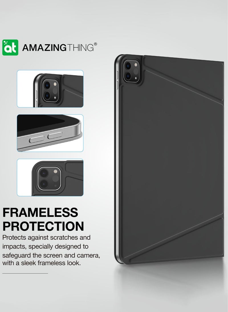 AMAZINGthing حافظة Amazing Thing Matte PRO MAG Folio مع حامل لجهاز iPad Air 11 M2 (2024) / iPad Air 10.9 / iPad Pro 11 - أسود - Image 4
