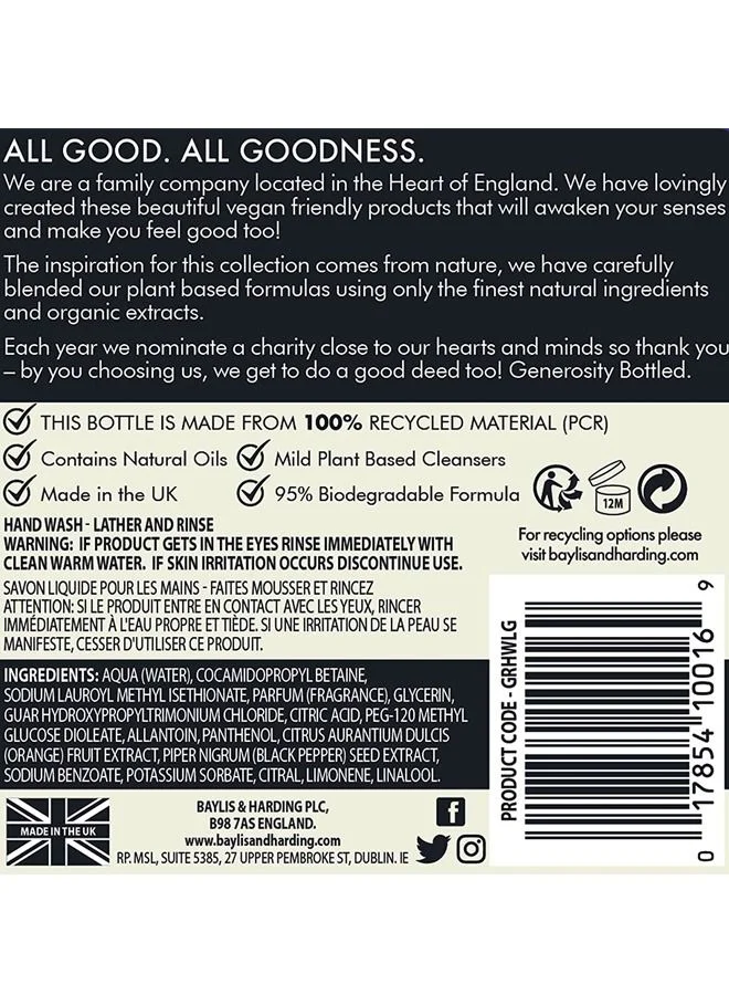Baylis & Harding Baylis and Harding Goodness Lemongrass and Ginger Hand Wash 500ml