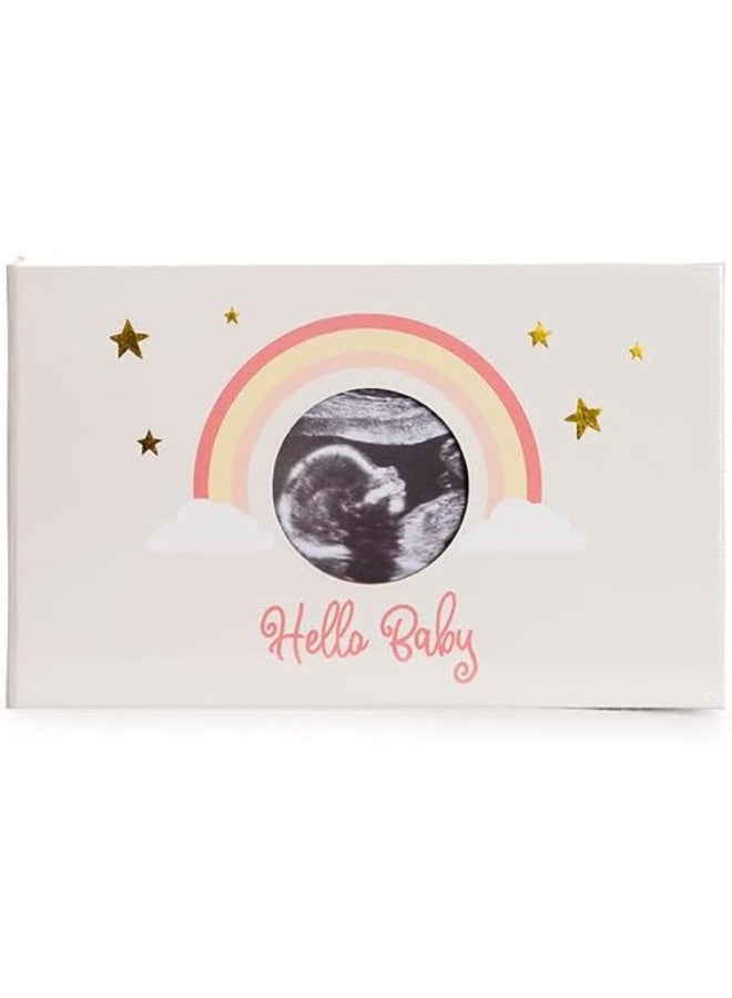 MBHB Ultrasound & Pregnancy Photo Album, 4x6" Picture Album Holds 100 Baby Memories, Perfect Keepsake Scrapbook, Durable Large Design Pictures, Ideal Baby Albums Scrap Book for Photos, Tangerine