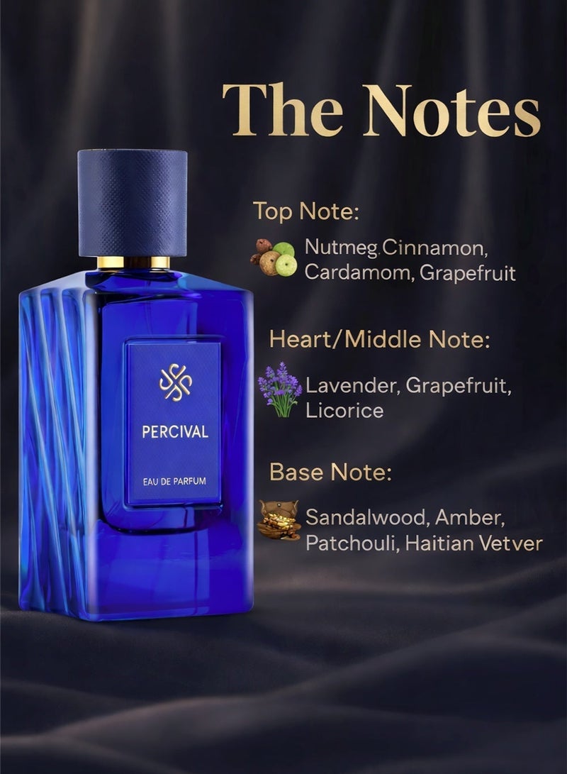 ديفينا عطر ديفينا بيرسيفال للرجال، ١٠٠ مل، أو دو برفيوم | عطور رجالية جريئة تدوم طويلًا | هدية مثالية للعطور الرجالية - Image 2