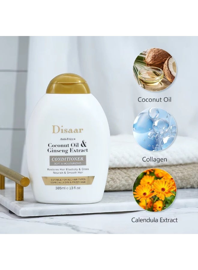 Disaar Coconut Oil and Calendula Extract Shampoo 385 ml Nourishing Moisturizing Anti Damage Smooth Hair Care - Image 4