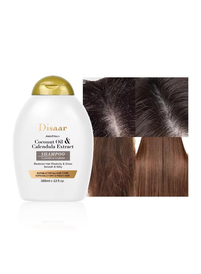 Disaar Coconut Oil and Calendula Extract Shampoo 385 ml Nourishing Moisturizing Anti Damage Smooth Hair Care - Image 2