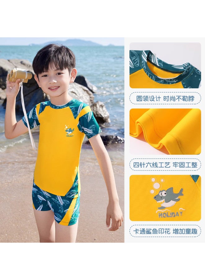 YouYou Children's Swimwear Boys Swimwear Middle And Large Children Leisure Comfortable Hot Spring Separate Swimwear Boys Swimming Set - Image 4