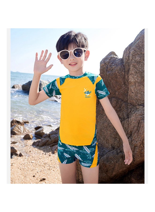 YouYou Children's Swimwear Boys Swimwear Middle And Large Children Leisure Comfortable Hot Spring Separate Swimwear Boys Swimming Set - Image 5