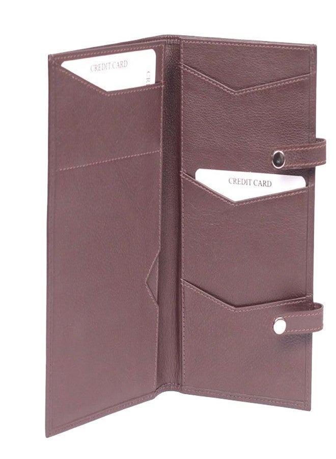 MIR Women's Leather Brown Hand Wallet (6 x 4 Inch)