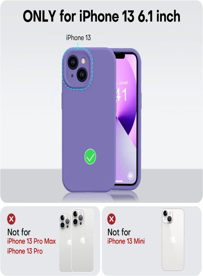 Vooii Compatible with iPhone 13 Case, Liquid Silicone Upgrade [Camera Protection] [Soft Anti-Scratch Microfiber Lining] Shockproof Phone Case for iPhone 13 6.1 inch - Iris - Image 5