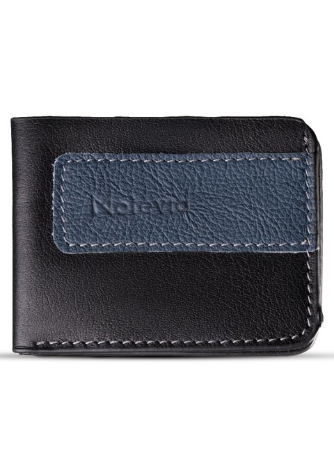Genuine Leather Wallet Double Layer Wallet Men Purse with 8 Card Pockets Premium Design Men wallet for men slim by Motevia (Black)