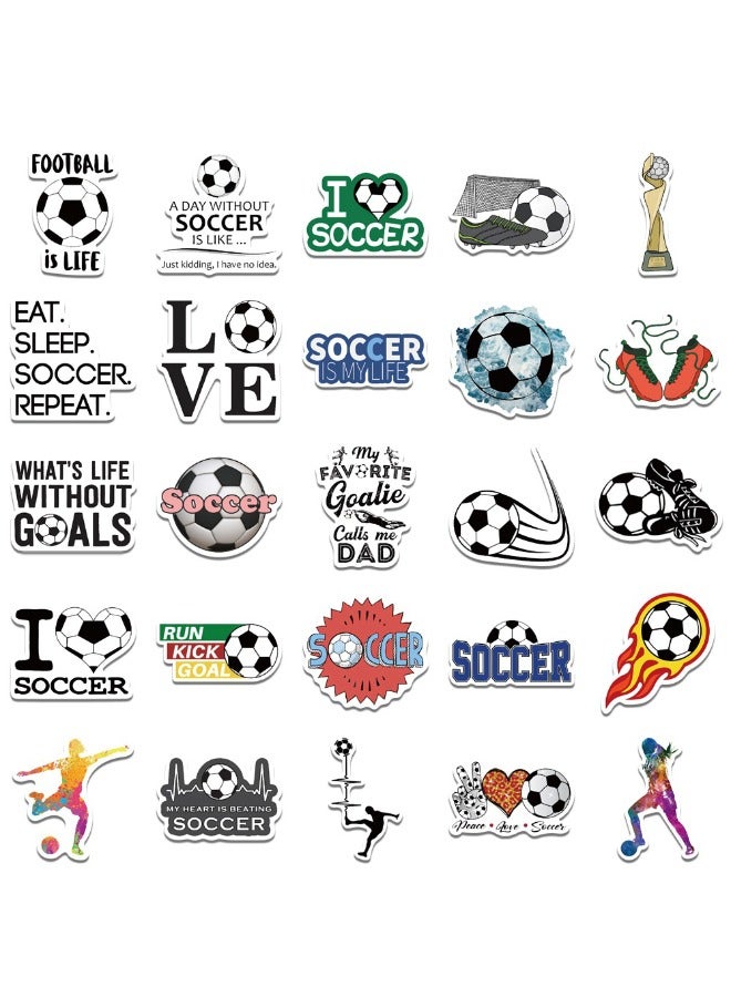 100-Piece Football Stickers, Soccer Stickers, Waterproof Unrepeated Stickers for Laptop,Skateboard, Water Bottles,Computer,Phone,Guitar, Stickers for Kids Teens Adult - Image 4