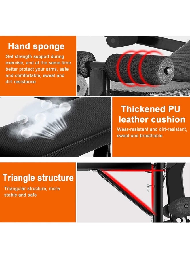 XiuWoo Standard Weight Bench Set with Squat Rack,Bench Press Set with Leg Developer and Cylindrical Foam Elbow Support, Weight Lifting Equipment for Home Gym Full-Body Workout - Image 5