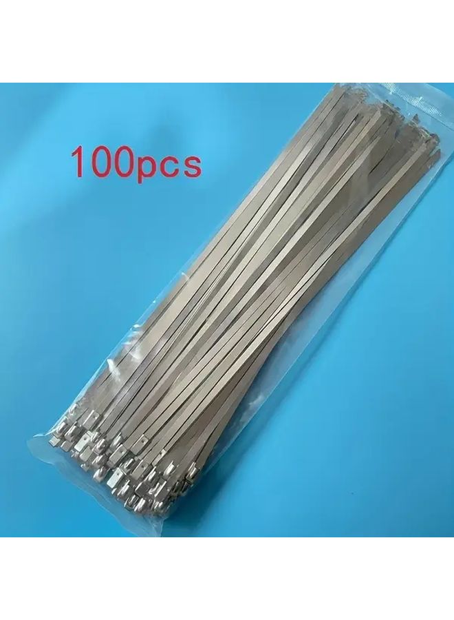 100pcs 150mm Stainless Steel Self Locking Heavy Duty Cable Ties for Outdoor Use - Image 3