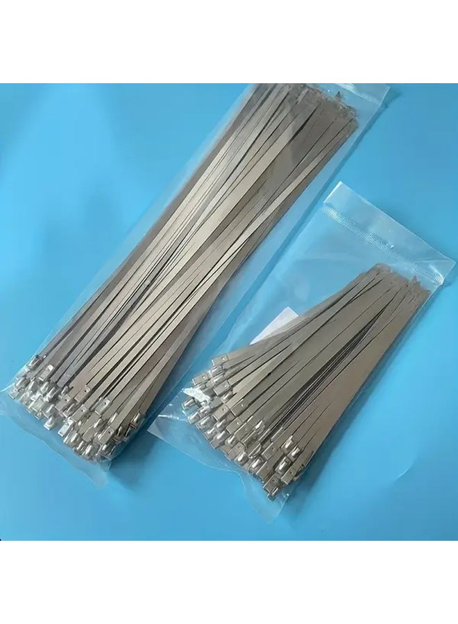 100pcs 150mm Stainless Steel Self Locking Heavy Duty Cable Ties for Outdoor Use - Image 5
