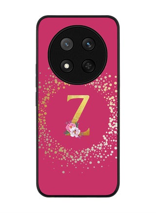 Custom Monogram Floral - Z ( Deep Pink )