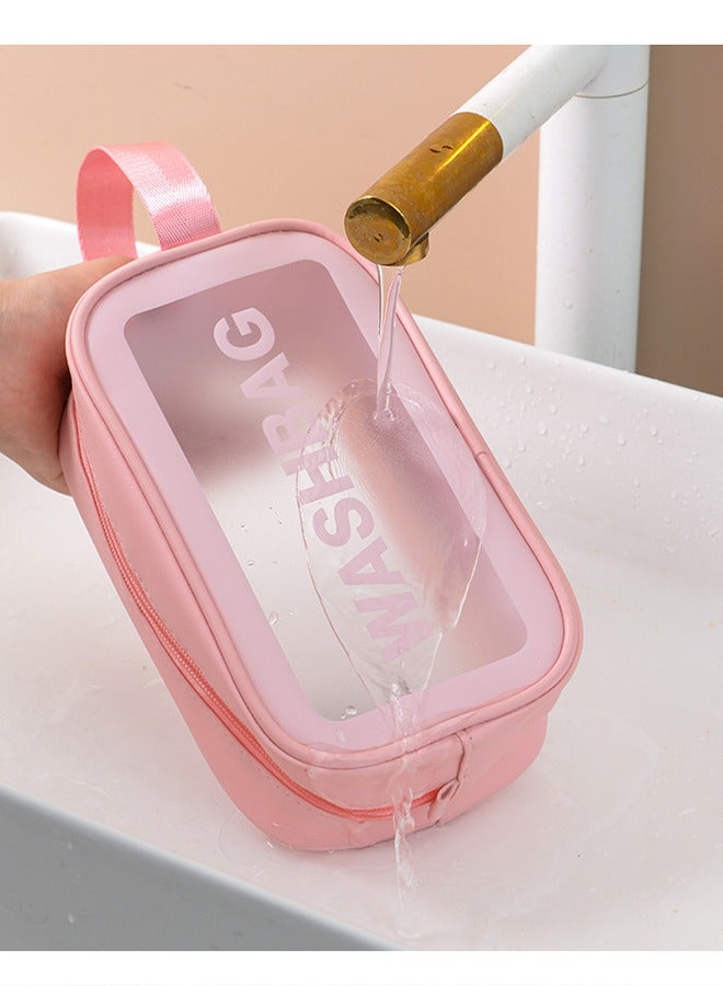 Yolu 4-Piece Transparent Travel Cosmetics Bags, Portable Clear Waterproof Travel Bags for Toiletries - Image 3