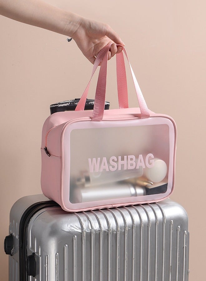 Yolu 4-Piece Transparent Travel Cosmetics Bags, Portable Clear Waterproof Travel Bags for Toiletries - Image 4