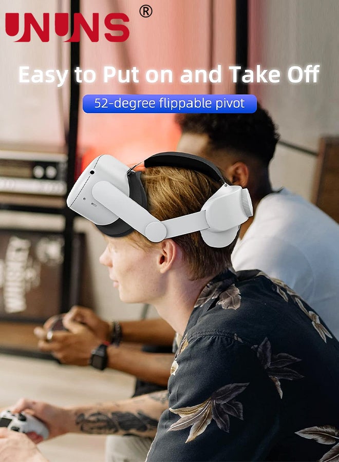 UNUNS Head Strap Compatible with Oculus Quest 2,Meta Quest 2 Accessories Adjustable Elite Strap Replacement,For Enhanced Comfort  Support and Gaming Immersion In VR-Comfort Head Strap Only  - Image 4