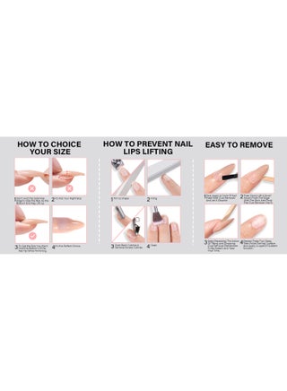 RealFit Nude Tone Mixed Color Press On Nails Short Almond - 4 in 1 False Nail Tips Set Long Lasting Nail Extensions For Nail Art DIY 150 PCS - view 3