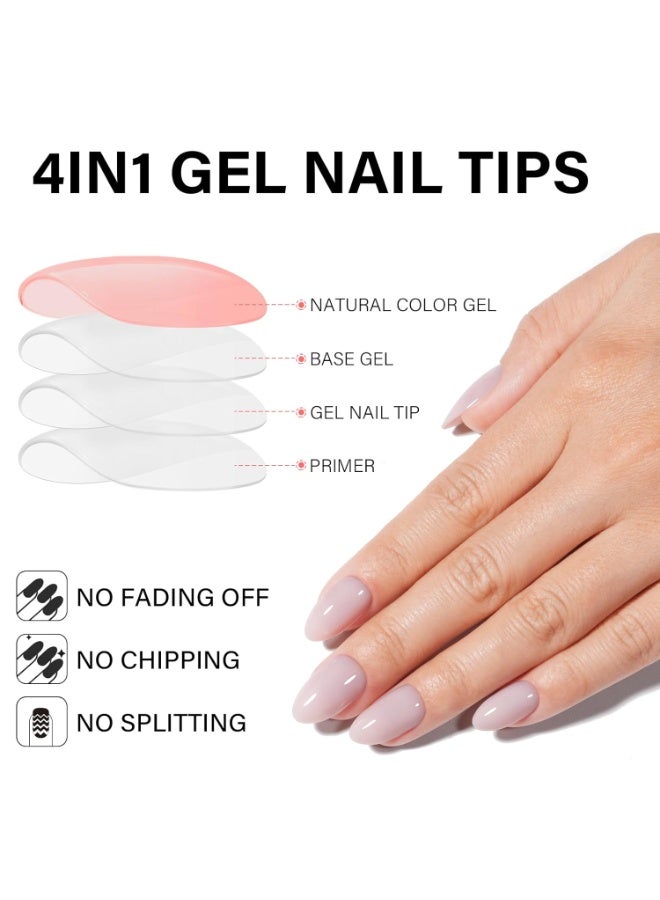 AILLSA RealFit Nude Tone Mixed Color Press On Nails Short Almond - 4 in 1 False Nail Tips Set Long Lasting Nail Extensions For Nail Art DIY 150 PCS - Image 5