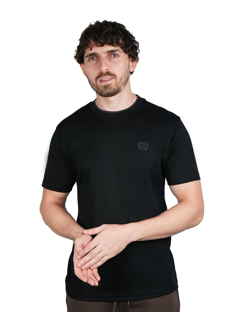 GIORDANO Men’s Cotton Interlock Liquid Touch Slim Fit Tee - Image 1