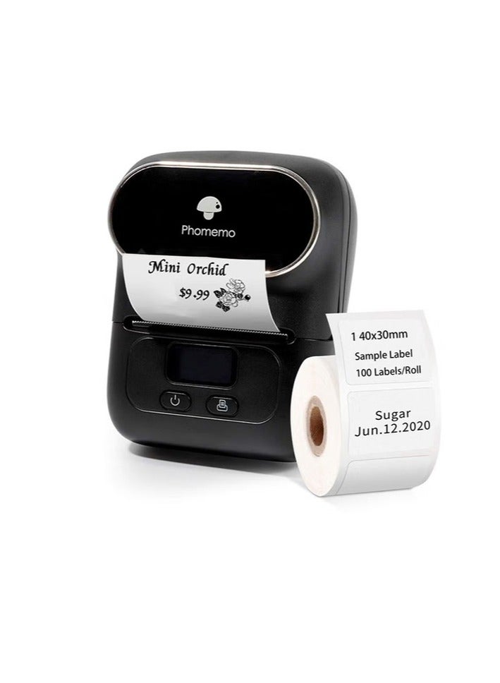 ELTRAZONE "M110 Portable Bluetooth Thermal Mini Label Maker Printer – Compact and Versatile Labeling Solution, Black" - Image 1