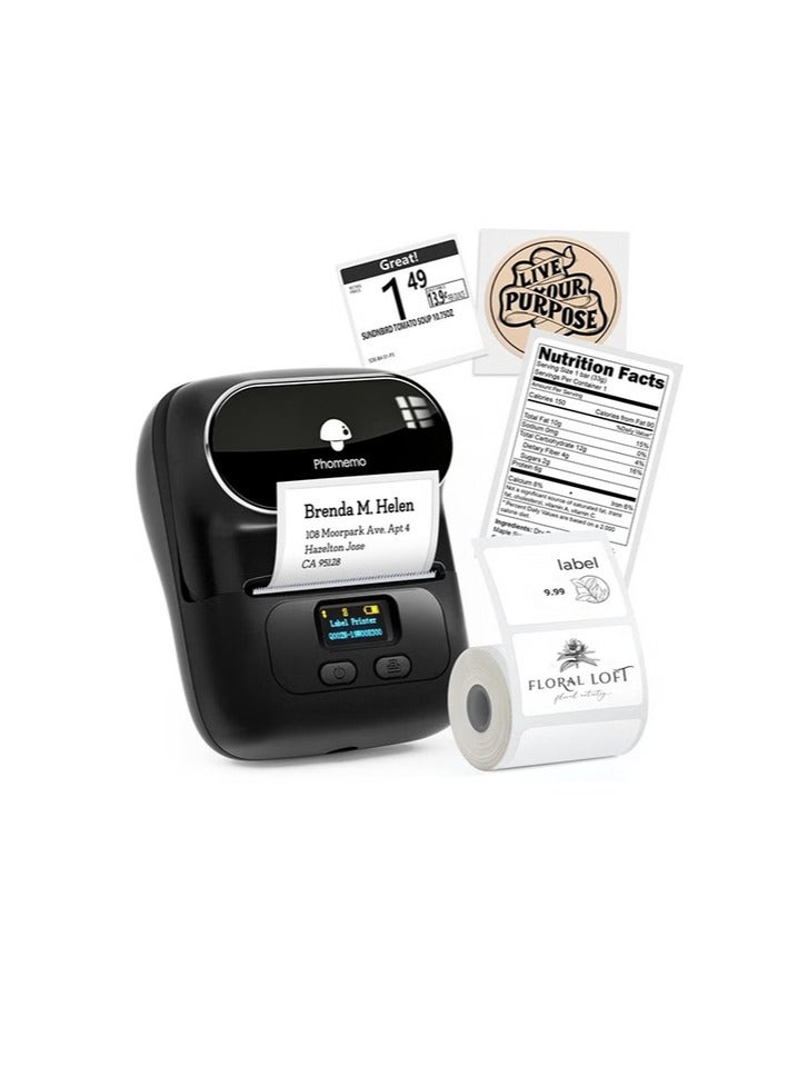 ELTRAZONE "M110 Portable Bluetooth Thermal Mini Label Maker Printer – Compact and Versatile Labeling Solution, Black" - Image 3