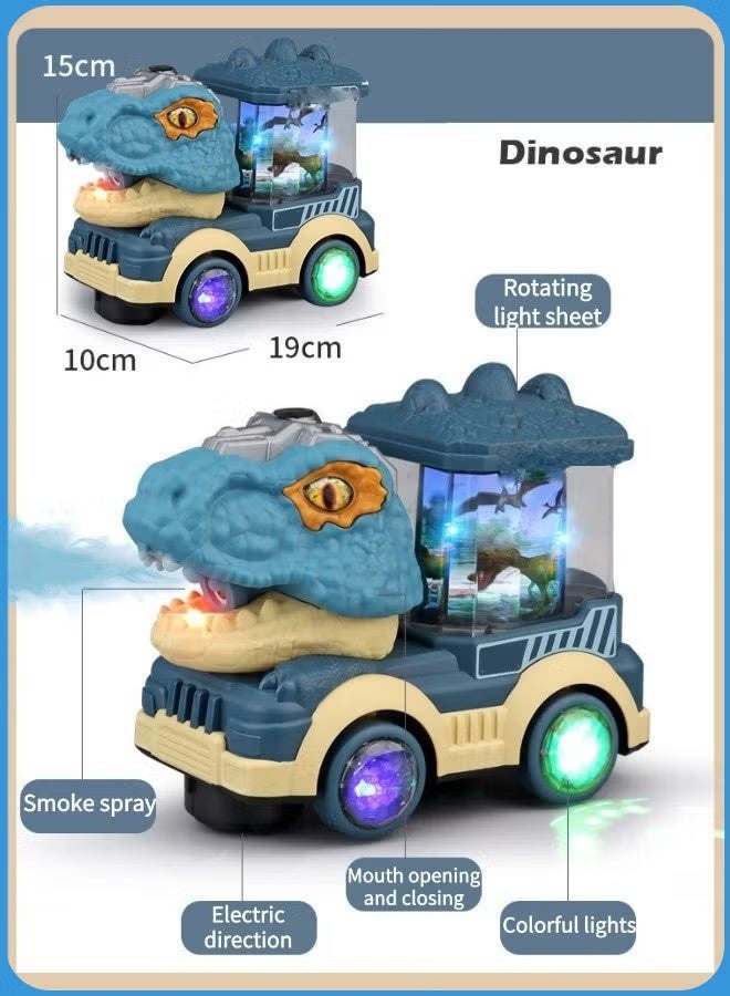 Dinosaur Truck Toys, Dinosaur Toy Cars, Dinosaur Transport Truck, Light Up Dino Truck with Smoke, Flashing Lights & Music, Birthday Gifts Toys For Baby, Dinosaur Transport Truck, Fun Dinosaur Toddler Toys Gifts For 3+ Year Boys Girls, Battery Operated - Image 5