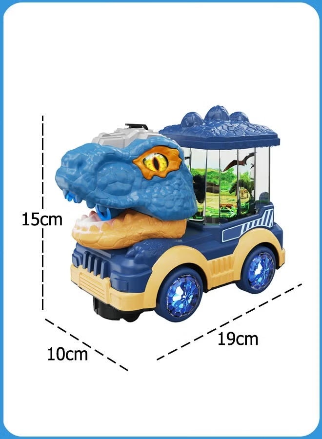 Dinosaur Truck Toys, Dinosaur Toy Cars, Dinosaur Transport Truck, Light Up Dino Truck with Smoke, Flashing Lights & Music, Birthday Gifts Toys For Baby, Dinosaur Transport Truck, Fun Dinosaur Toddler Toys Gifts For 3+ Year Boys Girls, Battery Operated - Image 2