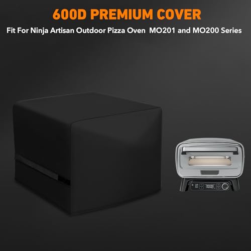 ZBXFCSH Heavy Duty 600D Grill Cover Compatible with Portable Table Top Pellet Griil and Ninja Artisan Outdoor Pizza Oven MO201 MO200 Series, UV and Water Resistant - Image 2