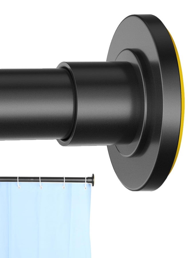CorkLatta Black Shower Curtain Rod 31 to 80 Inch,1 Inch Diameter Adjustable Spring Tension Stainless Steel Telescoping Rod,Easy Install,No Rust - Image 1