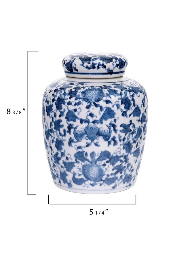 Creative Co-op DA5353 Decorative Blue and White Ceramic Ginger Jar with Lid - Image 2
