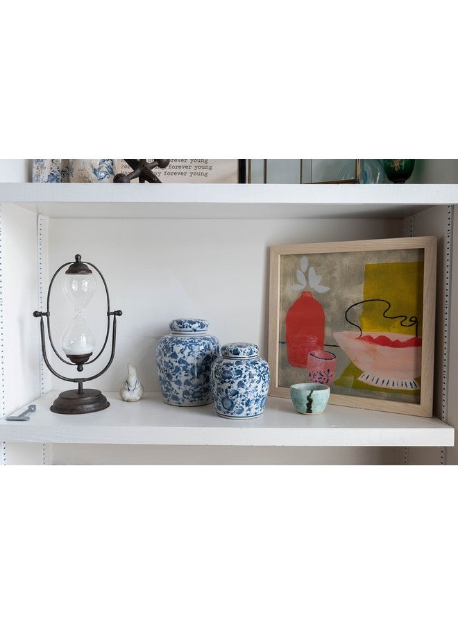 Creative Co-op DA5353 Decorative Blue and White Ceramic Ginger Jar with Lid - Image 3