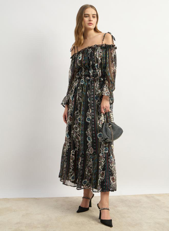 Styli Floral Print Midi Dress - Image 1