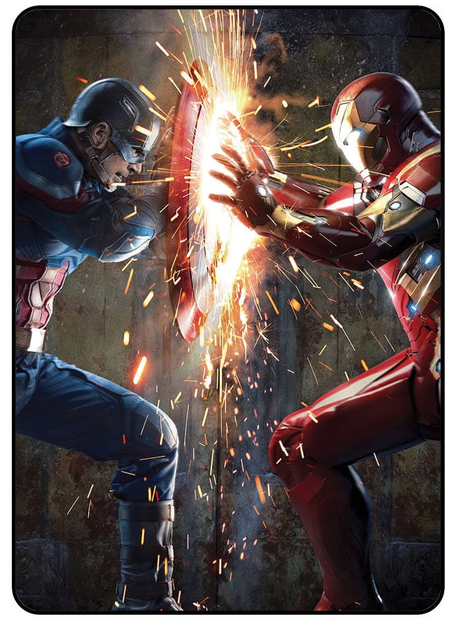 EYE CATCH Protective Case Cover For Samsung Galaxy Tab A9 Plus Iron Man & Captain America - Image 1