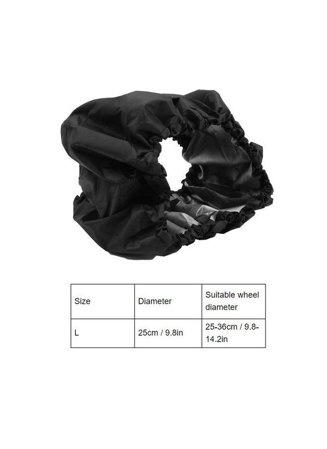Hztyyier - 4 Pcs/Set Stroller Wheel Protection Covers Black Wheelchair Tire Protector For Child Kid Baby Stroller Jogger Wheels Protection Covers(L) - Image 1