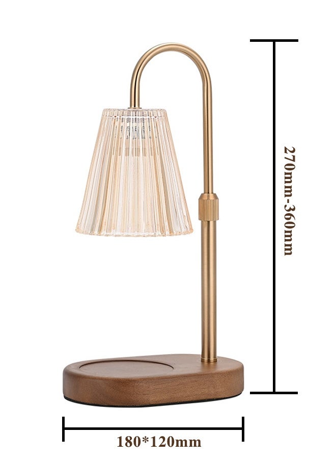 JiuAn Candle Warmer Lamp with Timer: Electric Candles Wax Warmers Glass Lamps for Jar Candles Burner Adjustable Height and Dimmable Light Modern No Flame Scented Candle Warming Lantern, Amber - Image 4