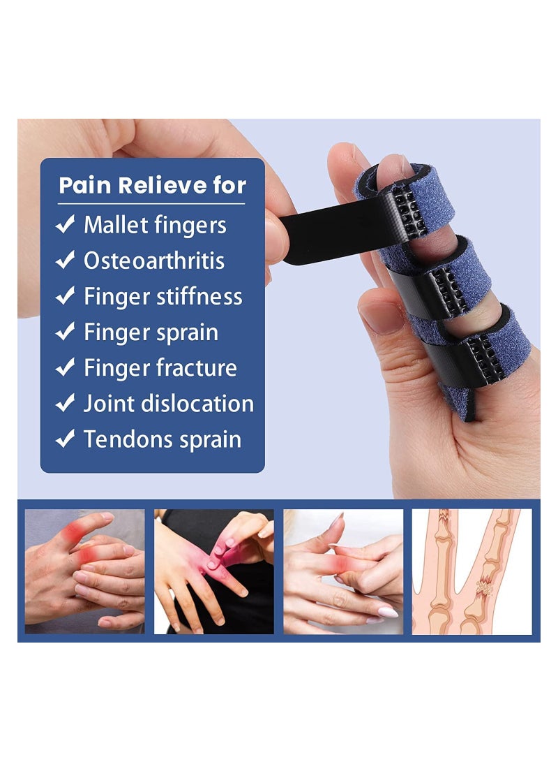 SYOSI 4 Pcs Trigger Finger Splints Finger Brace Finger Knuckle Immobilization Broken Finger Protector Broken Fingers Straightening Arthritis Relief Pain Relief Fits Index Finger - Image 5