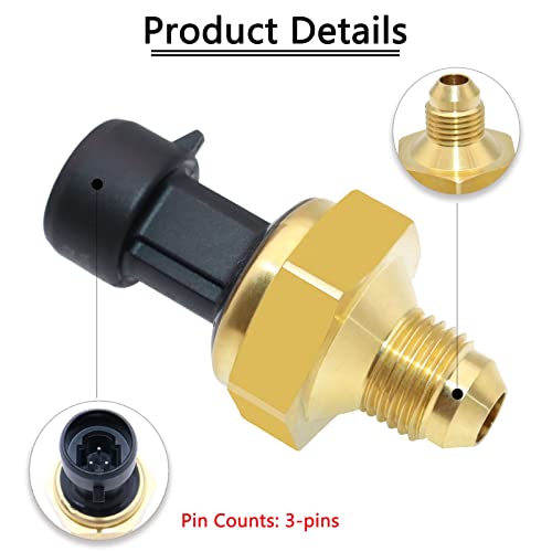 KEJSTED DPFE6 6.0 EBP Exhaust Back Pressure Sensor EGR Compatible with 2005-2010 Ford 6.0L Powerstroke Diesel 1850352C1 1850352C2 5C3Z-9J460-B 1850352 - Image 2
