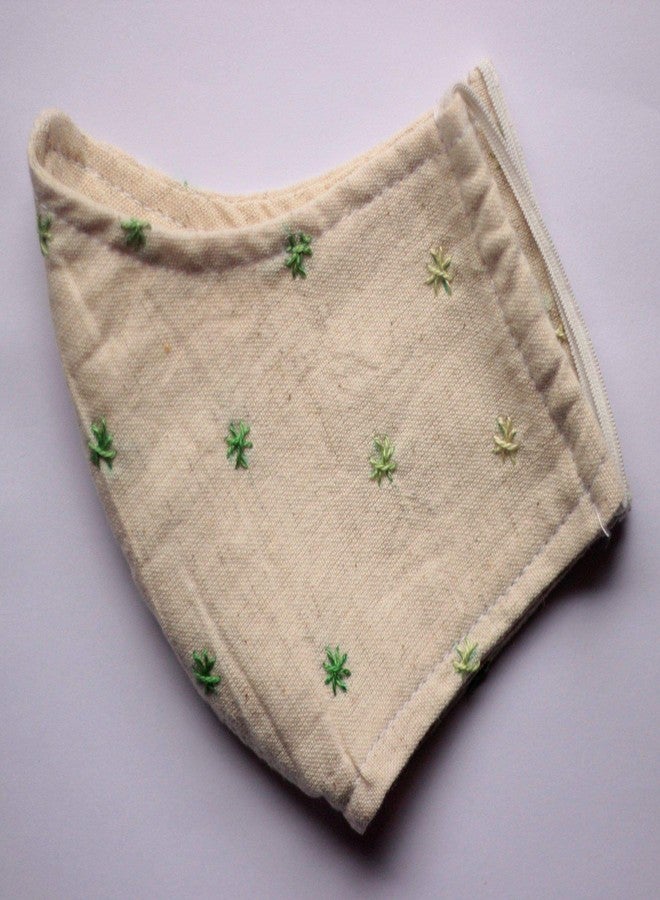 CRAFTINENCE MOTIF MAGIC-EMBROIDERY-2PLY COTTON MASK (COTTON, VIOLET) - Image 5