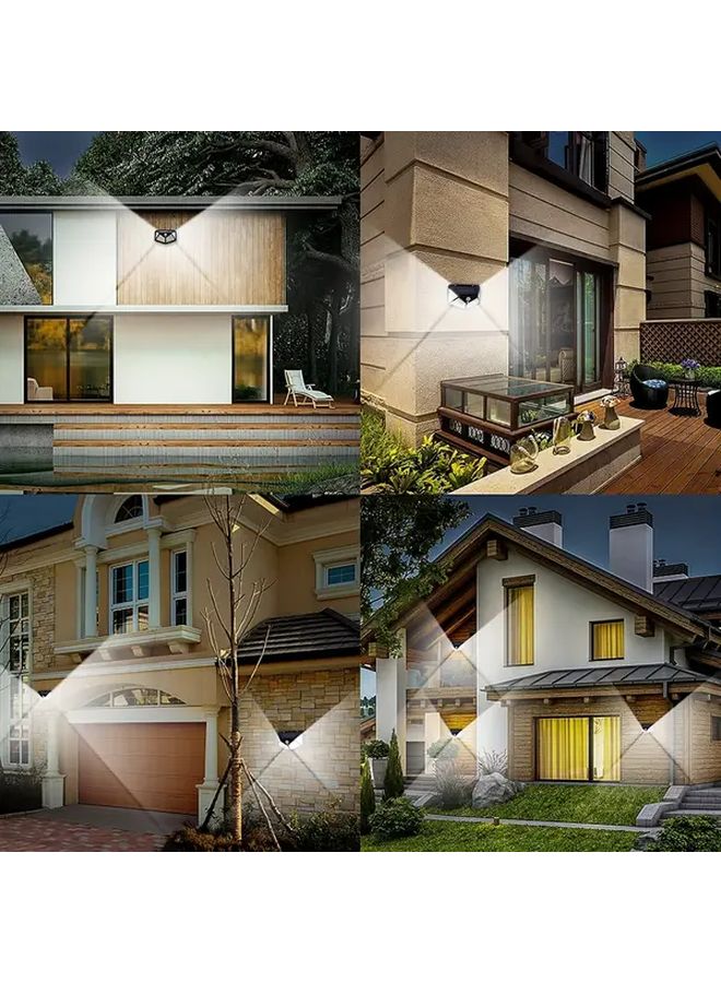 2pcs 100 LED Solar Wall Light IP44 Sensor Outdoor Garden Lantern 3 Modes - Image 5