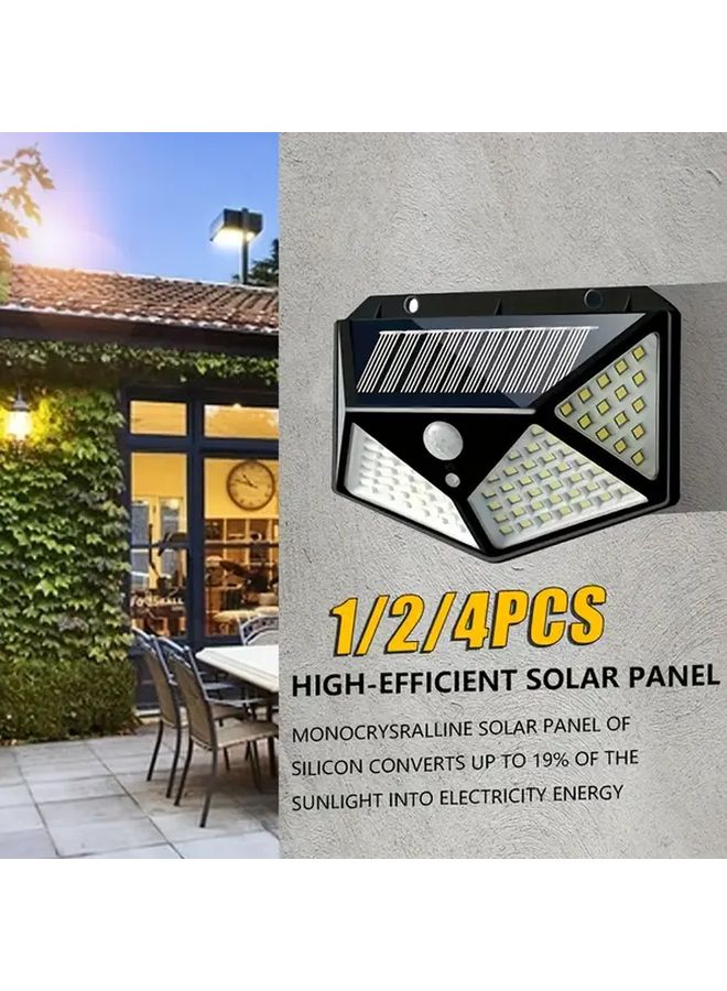 2pcs 100 LED Solar Wall Light IP44 Sensor Outdoor Garden Lantern 3 Modes - Image 2