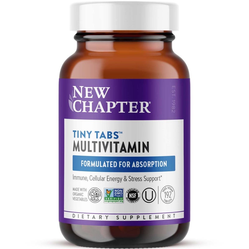 New Chapter Tiny Tabs Multivitamin with 20 Nutrients for Immune Cellular Energy Stress Support Including Vitamin D3 B Vitamins 192 Count